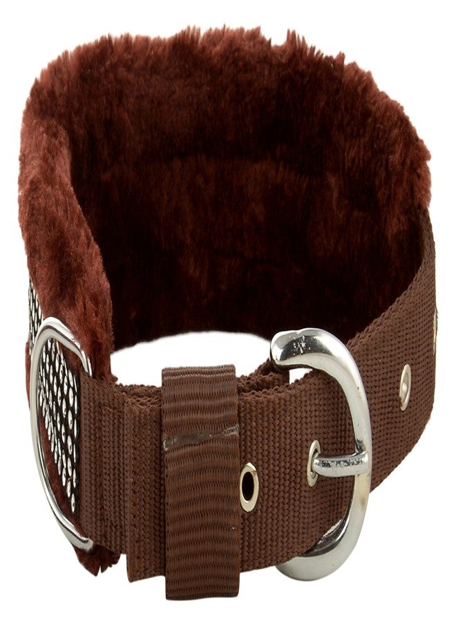 Skora Fancy Fur Dog Collar Large Brown - Image 3